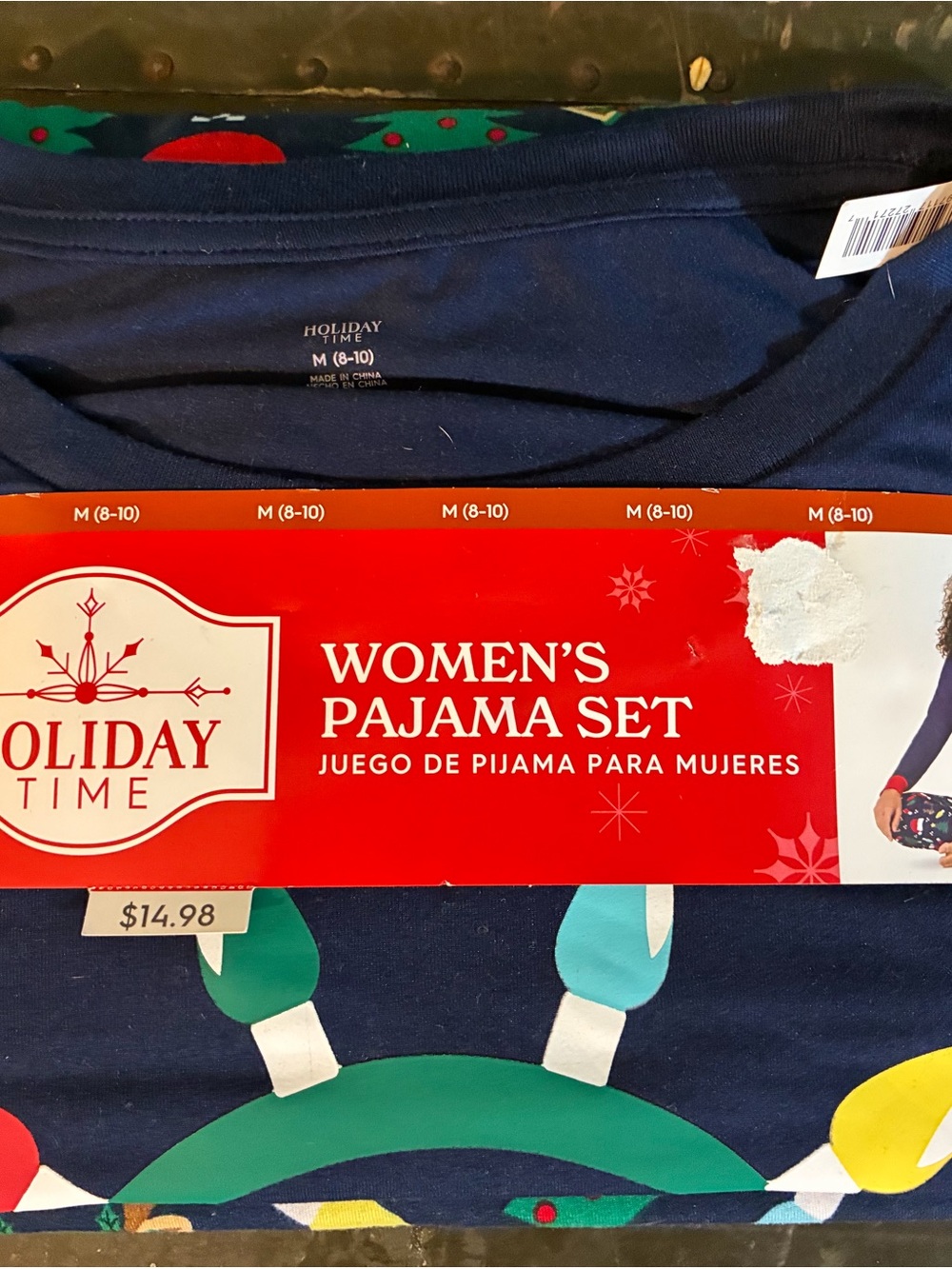 Holiday Time Women’s Navy Blue Pajama Set